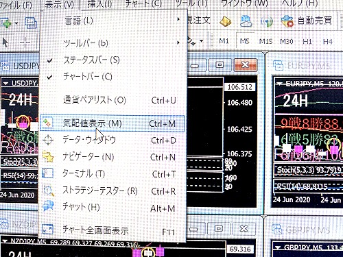 MT4気配値表示